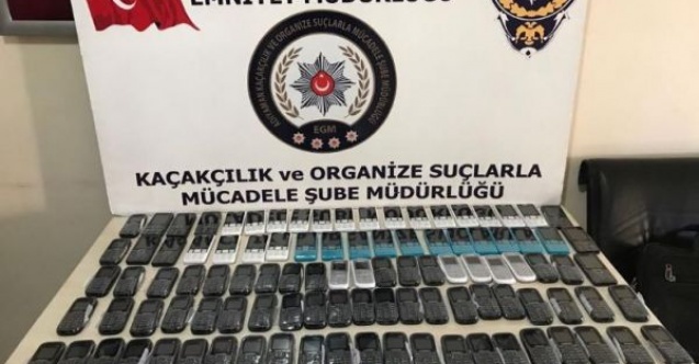 Adıyamanda 102 adet kaçak telefon yakalandı 