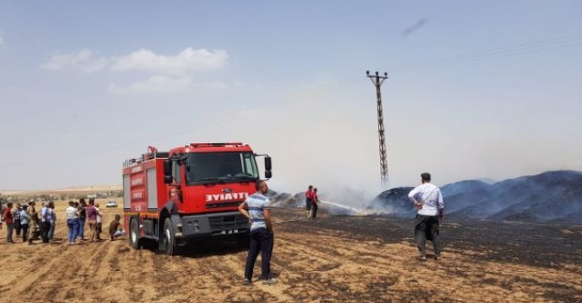 Adıyamanda 160 ton saman yandı