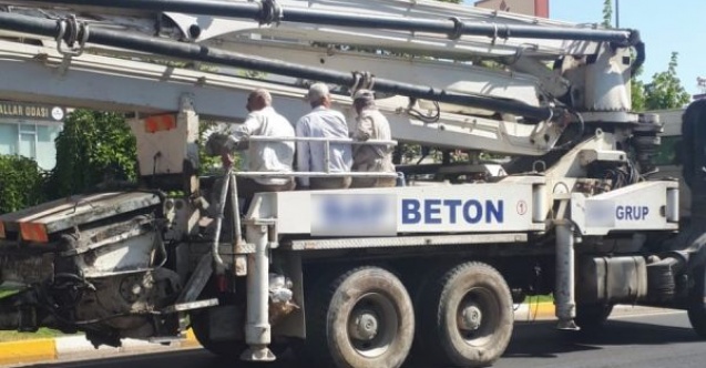Beton mikserinde tehlikeli yolculuk