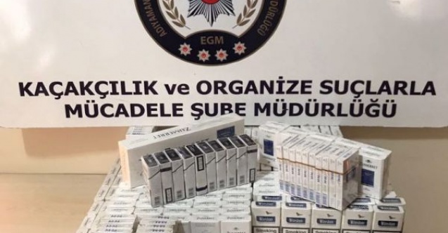 Durdurulan araçtan kaçak sigara ele geçirildi