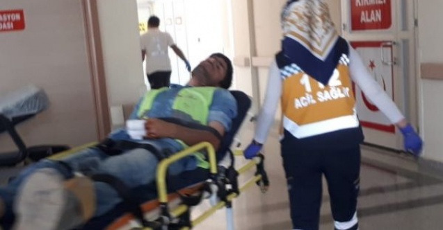 Elini makineye kaptıran işçi yaralandı