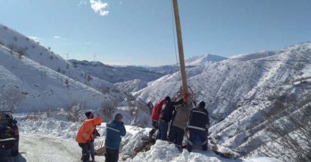 Enerji nakil hatları onarılıyor