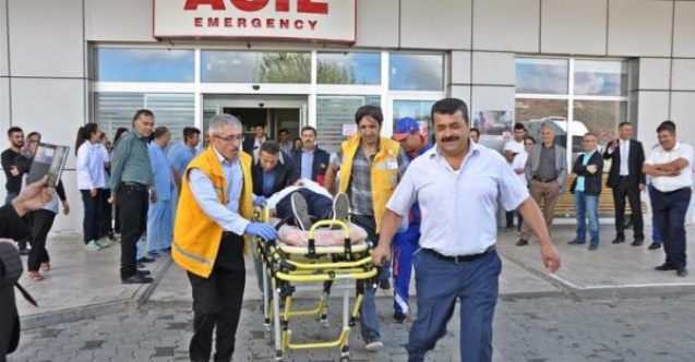Gölbaşı Devlet Hastanesinde yangın tatbikatı yapıldı