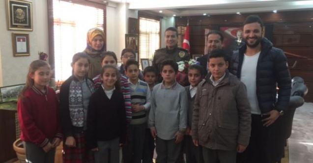 İlköğretim okulu öğrencilerinden Emniyet Müdürüne ziyaret 