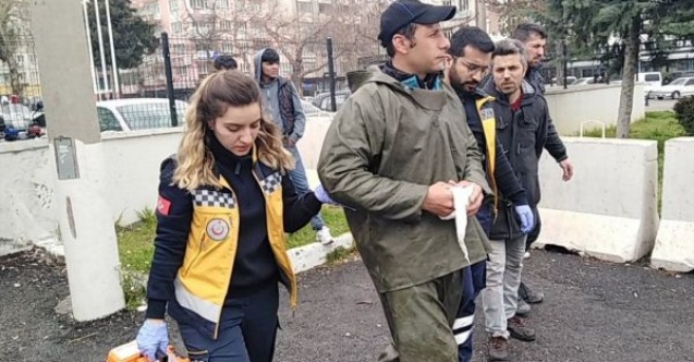 Kayganlaşan yolda motosiklet devrildi: 1 yaralı