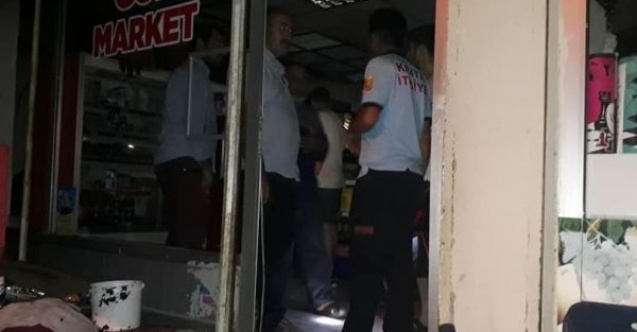 Markette çıkan yangın korkuttu