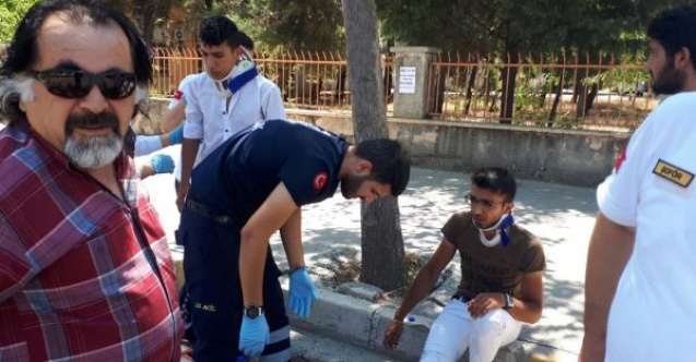 Motosiklet devrildi: 2 yaralı