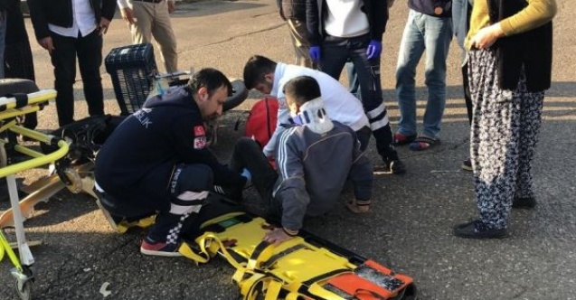Motosiklet ile otomobil çarpıştı: 1 yaralı
