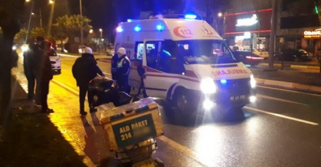 Motosiklet kayganlaşan yolda devrildi: 1 yaralı