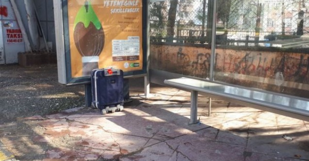 Otobüs durağında şüpheli valiz paniği 