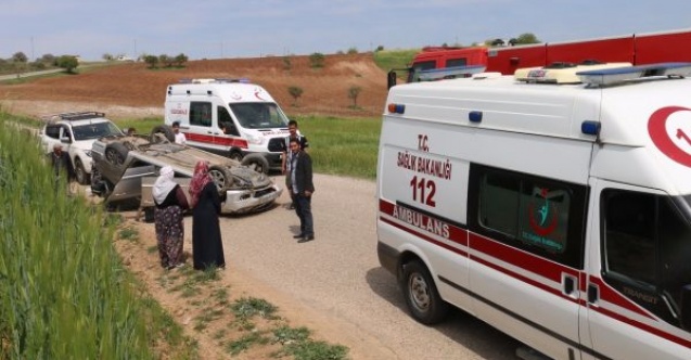 Otomobil takla attı: 5 yaralı
