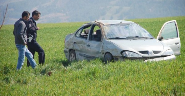 OTOMOBİL YAKLAŞIK 100 METRE TAKLA ATTI