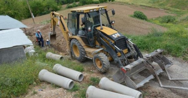  Sitilce mevkiinde kanalizasyon çalışması yapıldı  