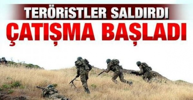 Teröristler ile güvenlik güçleri arasında çatışma