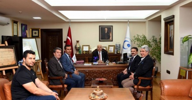 THOF Başkan Vekili Kaya Rektör Gönüllü ile bir araya geldi