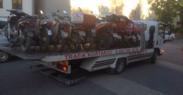 Trafiğe uygun olmayan motosikletlere geçit yok