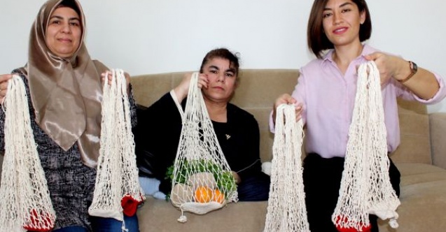 Ücretli poşet uygulaması ev kadınlarına istihdam kapısı açtı