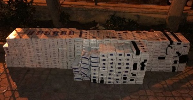 Yakalanan otomobilde kaçak sigara yakalandı