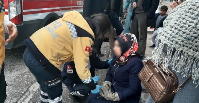 Yayaya çarpmamak için motosikleti devirdi: 1 yaralı